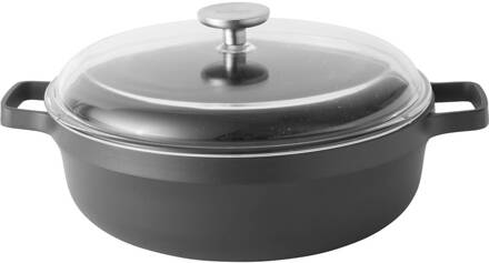 BergHOFF Gem Line sauteerpan met deksel en dubbel handvat (Ø28 cm) Zwart - 000