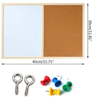 Bericht Kurk Boord Hout Whiteboard Tekening Combinatie Bulletin Magnetische Board 30X40cm