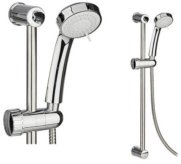 Berilo Douchekop 3-functies met doucheslang aan muurstang - kunststof - slang 150 cm