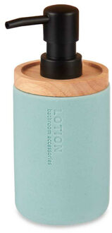 Berilo Luxe zeeppompje/dispenser Lotions - mat zeeblauw - polyresin - 18 x 8 cm - 300 ml