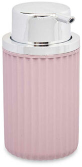 Berilo Luxe zeeppompje/dispenser Roma - roze/zilver - kunststof - 8 x 15 cm - 420 ml