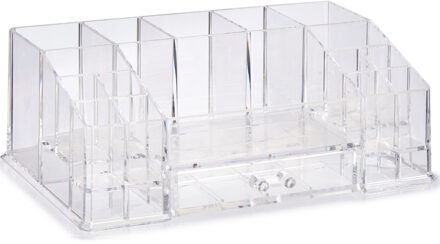 Berilo Make-up organizer/opberger 16-vaks met lade 28 x 17 cm van kunststof