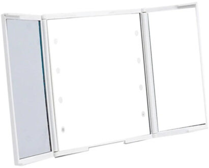 Berilo Make-up Spiegel - vergrotend - met LED verlichting -?11,5 x 9,5 cm