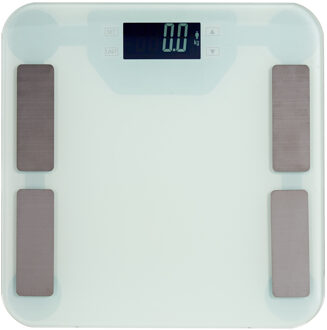 Berilo Metalen personen weegschaal wit 30 x 30 cm - Personenweegschalen
