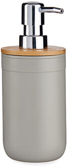 Berilo Zeeppompje/dispenser - kunststof - lichtgrijs - 350 ml - navulbaar - keuken/toilet/badkamer