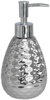 Berilo Zeeppompje/dispenser zilver glanzend metaal 8 x 17 cm