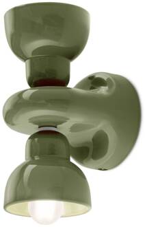 Berimbau wandlamp, saliegroen, 2-lamps