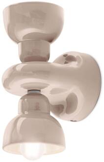 Berimbau wandlamp, zandgrijs, 2-lamps