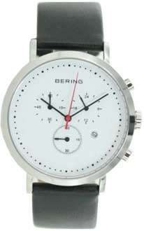 Bering 10540-404 - Horloge - Leer - Zilverkleurig - Ø 40 mm