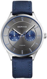 Bering 11539-873 - Horloge - Nylon - Zilverkleurig - Ø 39 mm