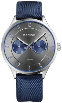 Bering 11539-873 - Horloge - Nylon - Zilverkleurig - Ø 39 mm