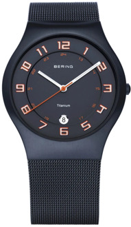 Bering 11937-393 - Horloge - Staal - Mat Blauw - Ø 37 mm