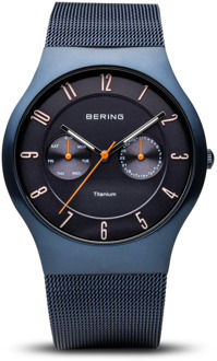 Bering 11939-393 - Horloge - Staal - Mat Blauw - Ø 39 mm