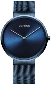 Bering Blauw Stalen Quartz Horloge Bering , Blue , Heren - ONE Size