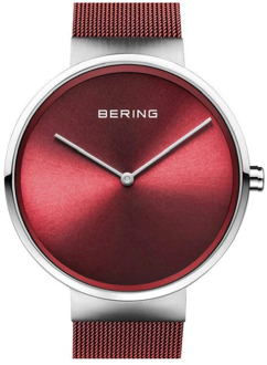 Bering Rood Stalen Dames Quartz Horloge Bering , Gray , Dames - ONE Size