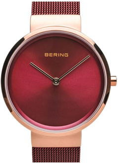 Bering Rood Stalen Dames Quartz Horloge Bering , Yellow , Dames - ONE Size