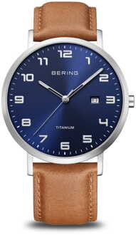 Bering Titanium 18640-567 Herenhorloge Blauw