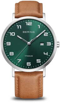 Bering Titanium 18640-568 Herenhorloge Groen