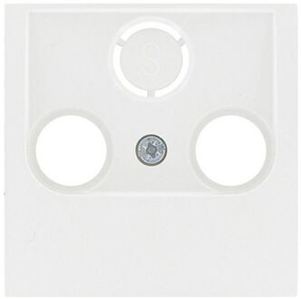 Berker Afdekplaat S1 Coax Mat-wit