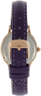 Berlin horloge met leren band Paars - One Size