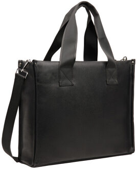 Bermond pu gerecyclede draagtas - maat One size Zwart