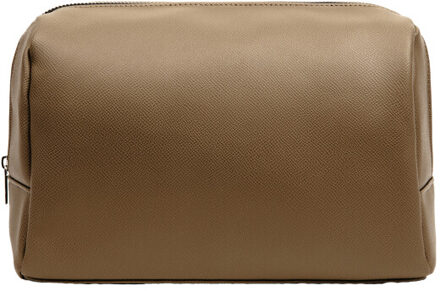 Bermond pu gerecyclede toilettas - maat One size Bruin