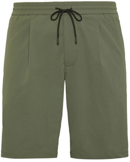 Bermuda Shorts van Stretch Gerecycled Nylon Boggi Milano , Green , Heren - 2Xl,Xl,L,M,4Xl,3Xl