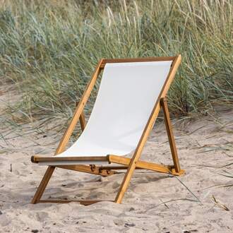 Bern inklapbare houten tuinstoel wit