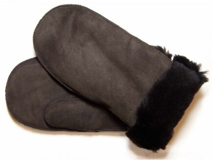 Bernardino Lammy wanten - suede - bruin - voor volwassenen - Handschoenen schapenwol