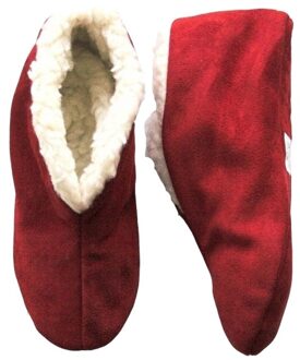 Bernardino Spaanse kinder sloffen - rood - Gevoerd - Suede/wol - De enige echte