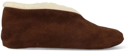 Bernardino Spaanse Sloffen 100% Wol Donker Bruin maat