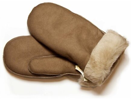 Bernardino Taupe Lammy wanten suede voor volwassenen - Handschoenen schapenwol 5 (XS - 14,5 cm)