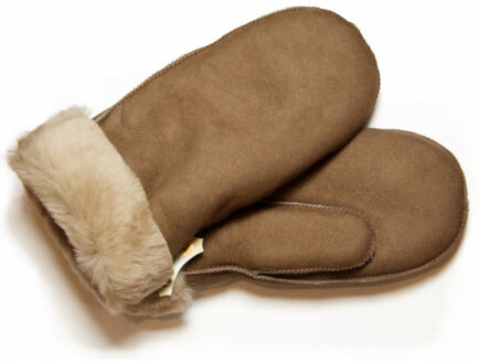 Bernardino Wanten met lamsvacht voering - maat M Taupe