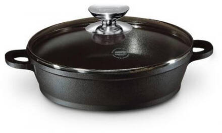 Berndes Vario Click Inductie Braadpan met glazen deksel 28cm Zwart - Berndes