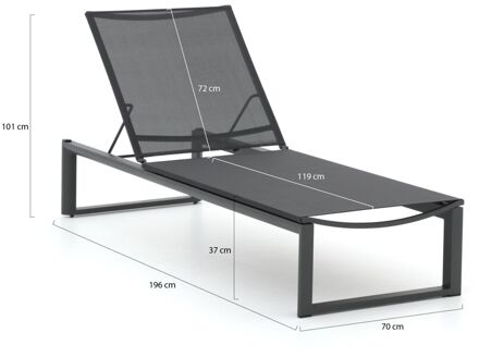 Bernstein Bonn ligbed met wiel - Laagste prijsgarantie! Grijs