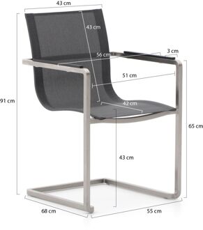 Bernstein Essen dining tuinstoel - Laagste prijsgarantie! Grijs
