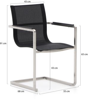 Bernstein Essen/Freiburg 90cm dining tuinset 5-delig - Laagste prijsgarantie! Grijs