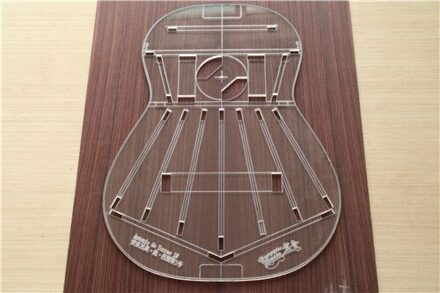 Beroemde Gitaar Transparant Acryl Template Gitaar Maken Mallen Uiterlijk Geluid Gat Geluid Beam Locatie Kaart Antonio de torres 1
