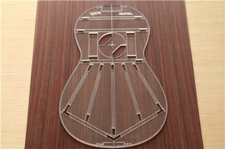 Beroemde Gitaar Transparant Acryl Template Gitaar Maken Mallen Uiterlijk Geluid Gat Geluid Beam Locatie Kaart Antonio de torres 2