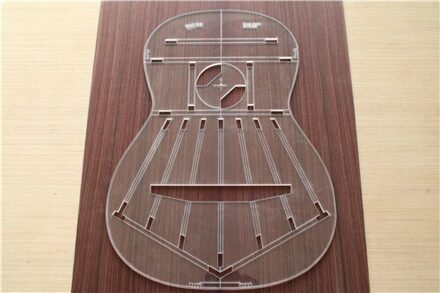 Beroemde Gitaar Transparant Acryl Template Gitaar Maken Mallen Uiterlijk Geluid Gat Geluid Beam Locatie Kaart Hermann hauser36IN