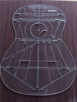 Beroemde Gitaar Transparant Acryl Template Gitaar Maken Mallen Uiterlijk Geluid Gat Geluid Beam Locatie Kaart Hermann hauser39IN