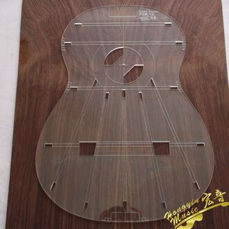 Beroemde Gitaar Transparant Acryl Template Gitaar Maken Mallen Uiterlijk Geluid Gat Geluid Beam Locatie Kaart Robert Bouchet