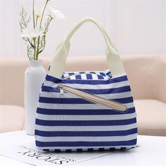 Beroemde Tas Sac Isotherme Repas Gedrukt Strepen Stiksels Lunch Bag Zak Geïsoleerde Lunchbox Tas Kosmetyczka Damska