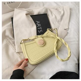 Beroemde Vrouwen Handtassen Desginer Vrouwelijke Schoudertassen Kleine Crossbody Tassen geel