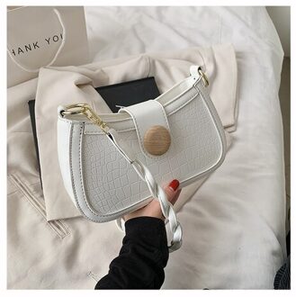 Beroemde Vrouwen Handtassen Desginer Vrouwelijke Schoudertassen Kleine Crossbody Tassen wit