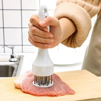 Beroep Vleesvermalser Ultra Scherpe Naald Roestvrijstalen Messen Keuken Tool Voor Steak Varkensvlees Rundvlees Vis Tederheid Kookgerei wit