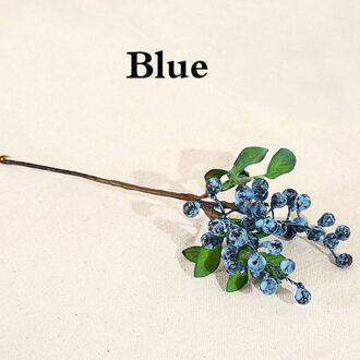 Berry Kunstmatige Bloemen Nep Bessen Bruiloft Kunstbloemen Voor Decoratie Woonkamer Kunstmatige Decor Accessoires Voor Thuis blauw