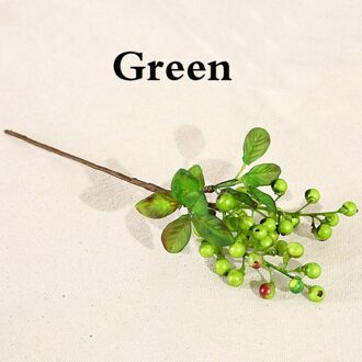 Berry Kunstmatige Bloemen Nep Bessen Bruiloft Kunstbloemen Voor Decoratie Woonkamer Kunstmatige Decor Accessoires Voor Thuis groen