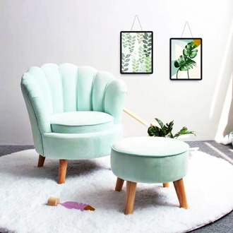 Berserk children's cute princess two seat shell chair velvet small sofa kindergarten Children's room reading area baby seat