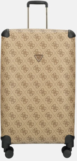 Berta reiskoffer 77cm latte logo/brown Bruin